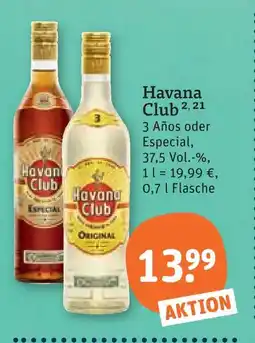 tegut Havana club 3 años oder especial Angebot
