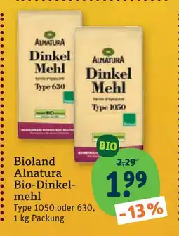tegut Alnatura bio-dinkelmehl type 1050 Angebot