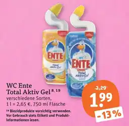 tegut Wc ente total aktiv gel Angebot