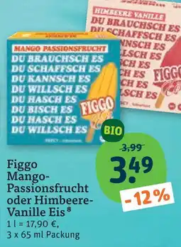 tegut Figgo mango-passionsfrucht oder himbeere-vanille eis Angebot
