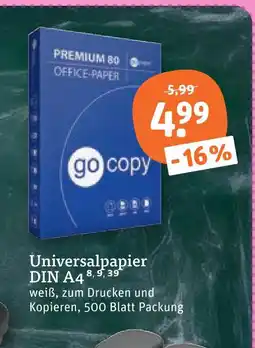 tegut Go copy universalpapier din a4 Angebot