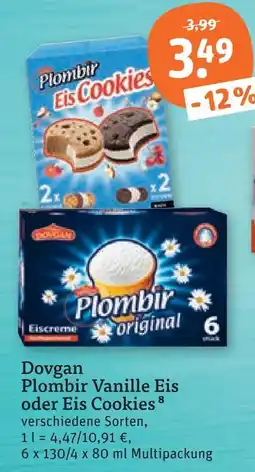 tegut Dovgan plombir vanille eis oder eis cookies Angebot