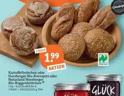 tegut Kartoffelbrötchen herzberger bio-kornspitz oder naturland herzberger bio-roggenbrötchen Angebot