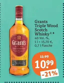 tegut Grants triple wood scotch whisky Angebot