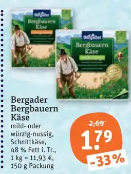 tegut Bergader bergbauern käse Angebot