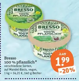 tegut Bresso 100 % pflanzlich Angebot