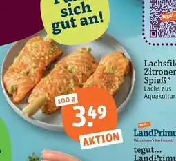 tegut Landprimus lachsfilet-zitronen-spieß Angebot