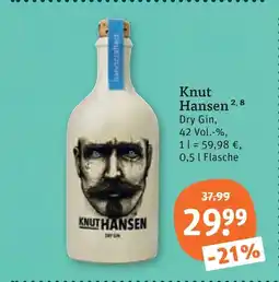 tegut Knut hansen dry gin Angebot