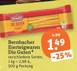 tegut Bernbacher eierteigwaren die guten Angebot