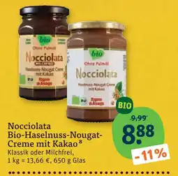tegut Nocciolata bio-haselnuss-nougat-creme mit kakao Angebot