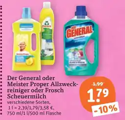 tegut Der general oder meister proper oder frosch allzweckreiniger oder scheuermilch Angebot