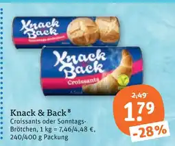 tegut Knack & back croissants oder sonntags- brötchen Angebot