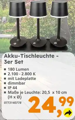 Globus Baumarkt Akku-tischleuchte Angebot