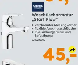 Globus Baumarkt Grohe waschtischarmatur „start flow“ Angebot