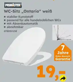 Globus Baumarkt Primaster wc-sitz „ontario“ weiß Angebot