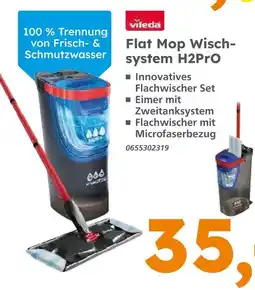 Globus Baumarkt Vileda flat mop wischsystem h2pro Angebot