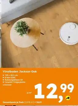 Globus Baumarkt Vinylboden jackson oak Angebot