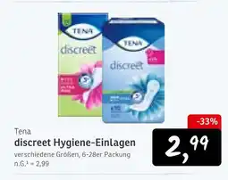 KONSUM Tena discreet hygiene-einlagen Angebot