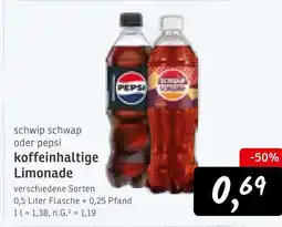 KONSUM Schwip schwap oder pepsi koffeinhaltige limonade Angebot