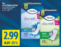 diska Tena discreet hygiene-einlagen extra Angebot