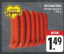 E-Center Von herzen regional hot salami sticks Angebot