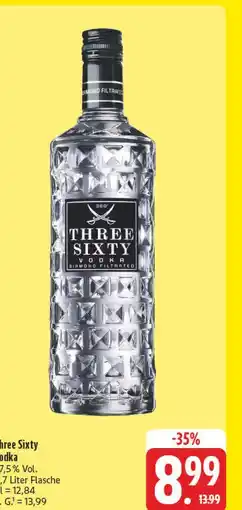 E-Center Three sixty vodka Angebot