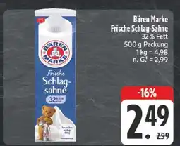 E-Center Bären marke frische schlag-sahne Angebot