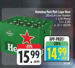 E-Center Heineken pure malt lager beer Angebot