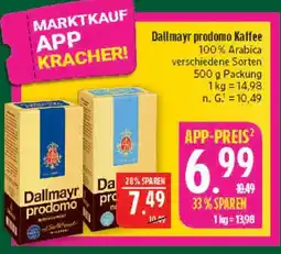 Marktkauf Dallmayr prodomo kaffee Angebot