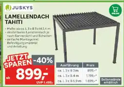 Marktkauf Juskys lamellendach tahiti ca. l 3 x b 3 m Angebot