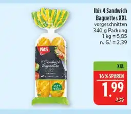 Marktkauf Ibis 4 sandwich baguettes xxl vorgeschnitten Angebot