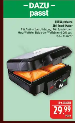 Marktkauf Edeka zuhause 4in1 snack-maker Angebot