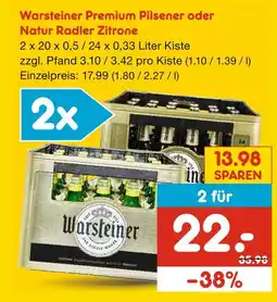 Netto Marken-Discount Warsteiner premium pilsener oder natur radler zitrone Angebot