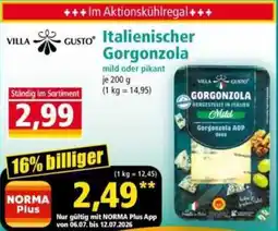 Norma VILLA GUSTO Italienischer Gorgonzola Angebot
