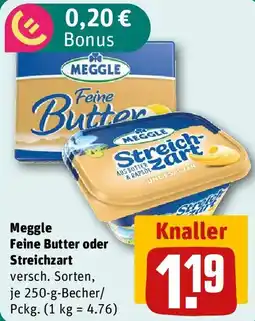 REWE Meggle Feine Butter oder Streichzart Angebot