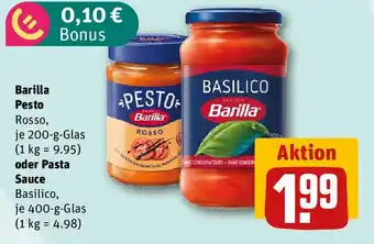 REWE Barilla Pesto Rosso oder Pasta Sauce Angebot