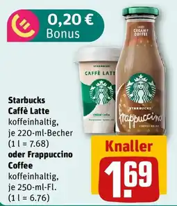 REWE Starbucks Caffè Latte oder Frappuccino Coffee Angebot