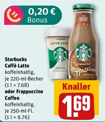 REWE Starbucks Caffè Latte oder Frappuccino Coffee Angebot