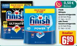 REWE Finish Ultimate Geschirrreinigertabs oder Power Geschirrreinigertabs Angebot