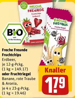 REWE Freche Freunde Fruchtchips oder Fruchtriegel Angebot