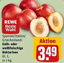 REWE REWE Beste Wahl Gelb- oder weißfleischige Nektarinen Angebot