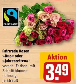 REWE Fairtrade Rosen Duo oder Jahreszeiten Angebot