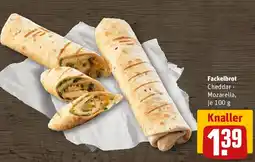 REWE Fackelbrot Cheddar- Mozarella Angebot