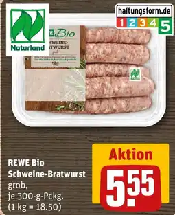 REWE REWE Bio Schweine-Bratwurst Angebot