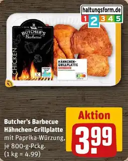 REWE Butcher's Barbecue Hähnchen-Grillplatte Angebot