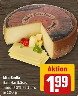 REWE Alta Badia ital. Hartkäse Angebot