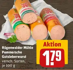 REWE Rügenwalder Mühle Pommersche Gutsleberwurst Angebot