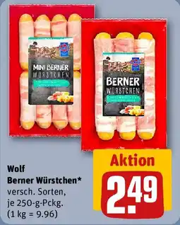 REWE Wolf Berner Würstchen Angebot
