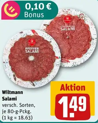 REWE Wiltmann Salami Angebot