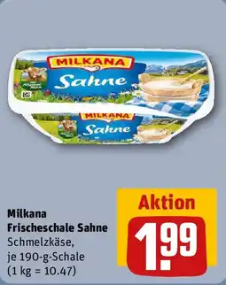 REWE Milkana Frischeschale Sahne Schmelzkäse Angebot